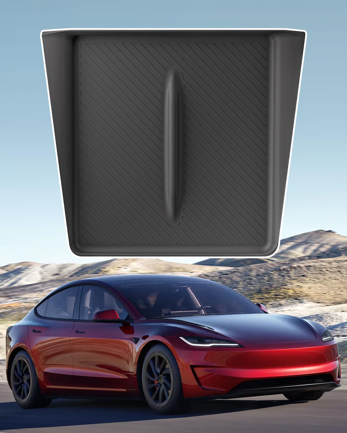 Model 3 Centre Control Wireless Charging Mat,Center Console Wireless Charger Pad Compatible with Tesla Highland Model 3 2024 2025