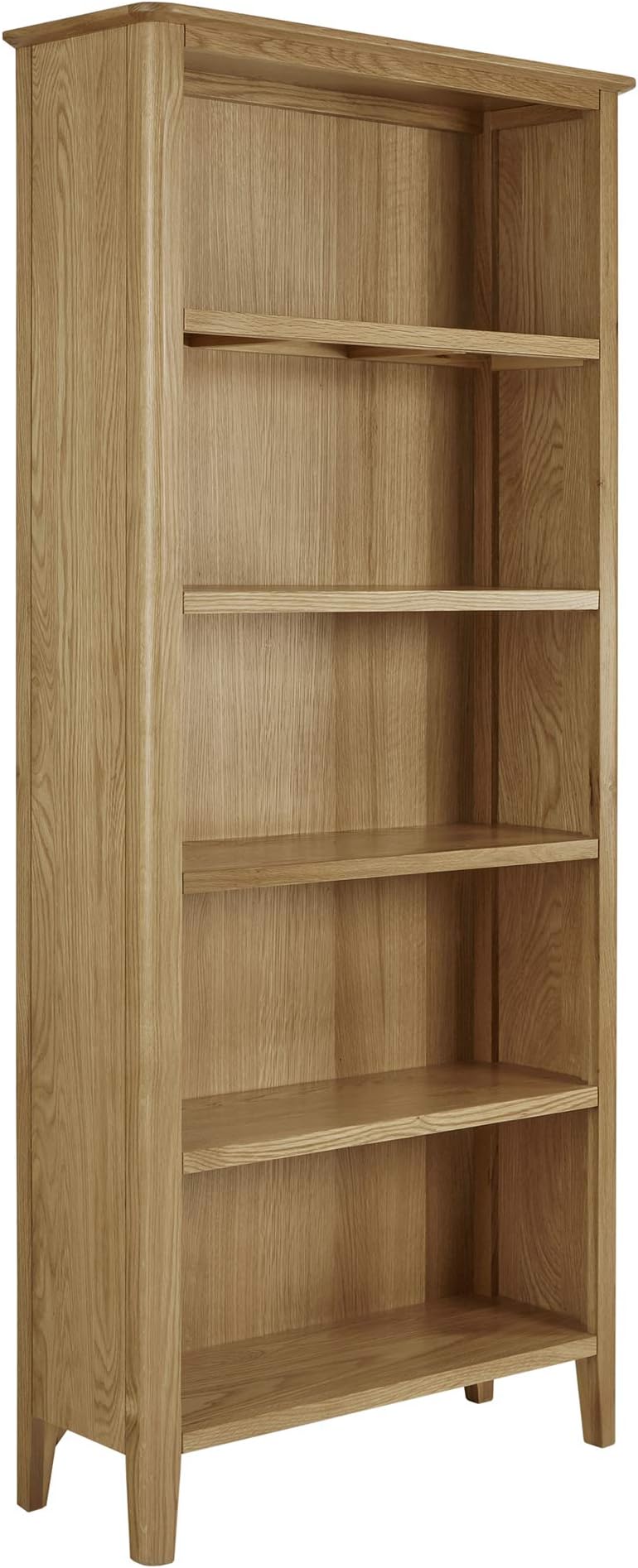 Roseland Furniture Ltd Alba Oak Large Bookcase - Tall Bookshelves