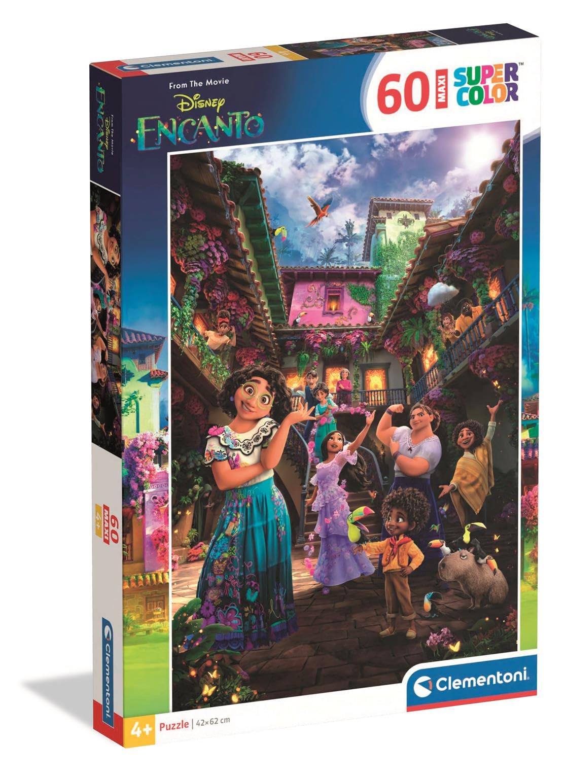 Clementoni - 26333 Supercolor Puzzle for Children 60 Pieces for Children 4+ Years, Disney Encanto, Gift Idea, Made in Italy, 62 x 42 cm, 26333