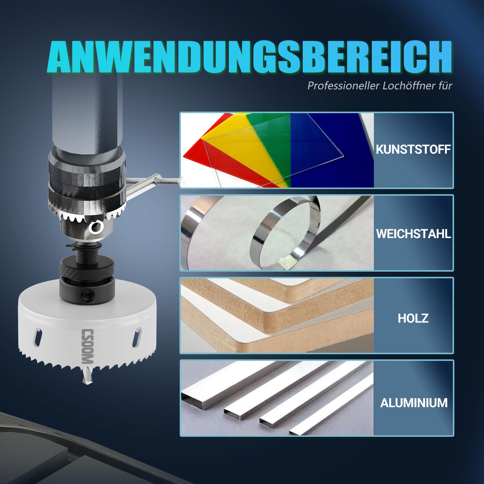 Bimetalen gatenzaag 108 mm - Gereedschap