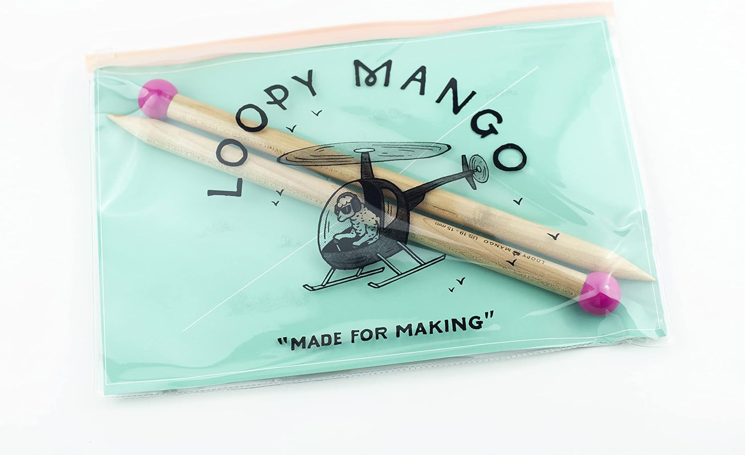 Loopy Mango Maple Straight Knitting Needles Size US19 (15mm)