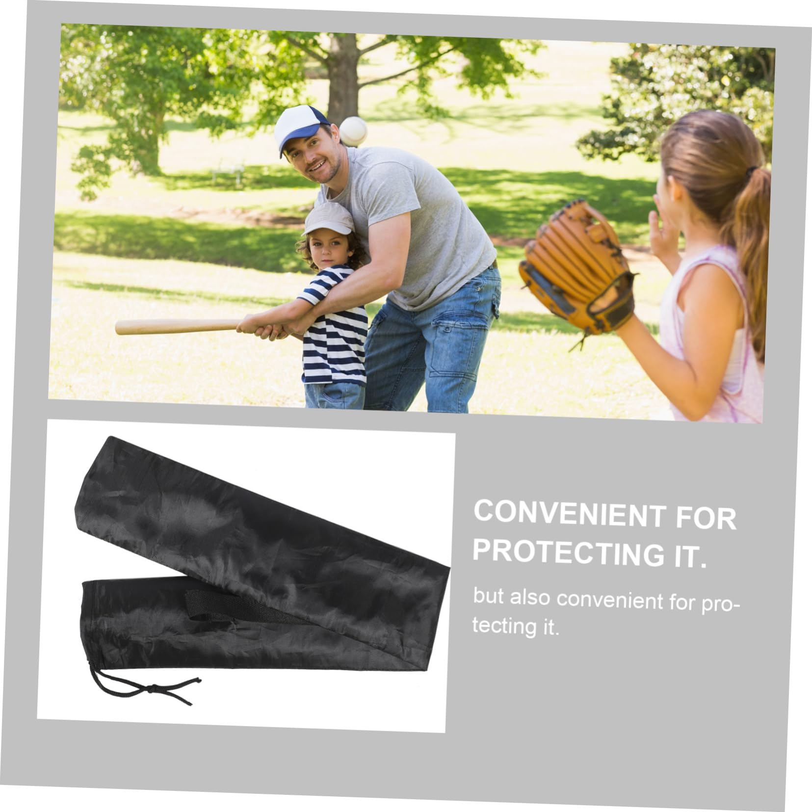 Abaodam Arm Bar Back Bag Baseball Bat Bag Shoulder Strap Softball Bat Grip Comfortable for Outdoor Sports