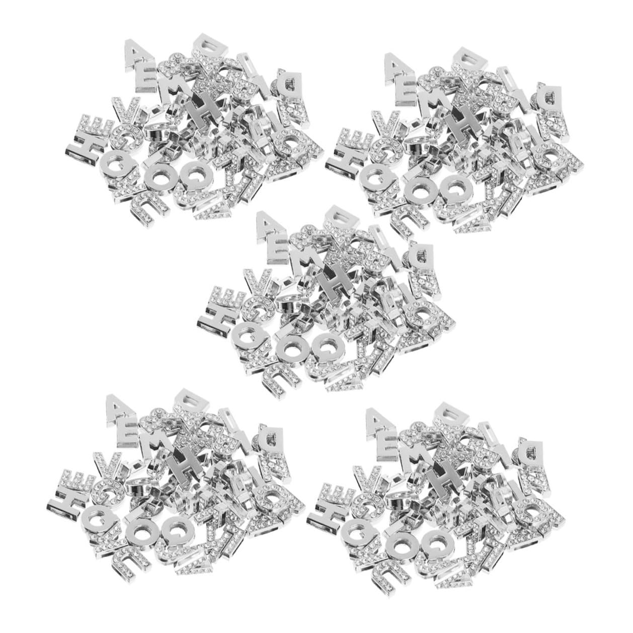 260 Piezas Abalorios Letras del Alfabeto A-z de 8 Mm, 130 Piezas Gemas de Imitación Brillantes para Pulsera Diy, Accesorios de Joyería y Manualidades Creativas