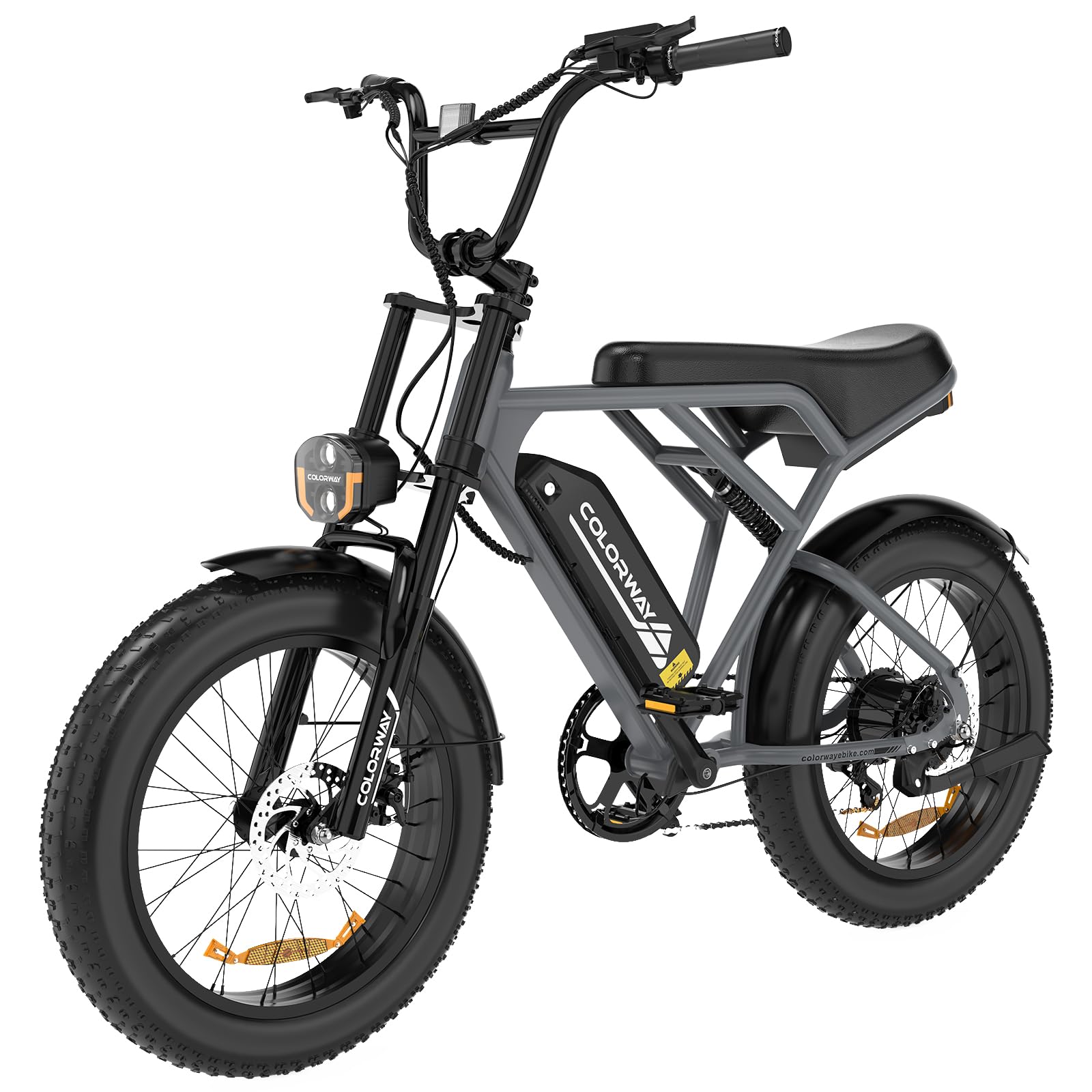 COLORWAYVélo Électrique Adulte Homme 20 Pouces Fat Tire 250W, EBike Homme Puissant Tout Terrain,Pedelec 36V/48V avec Batterie Amovible Grande Autonomie,Double Frein à Disque et Écran LCD Intelligent