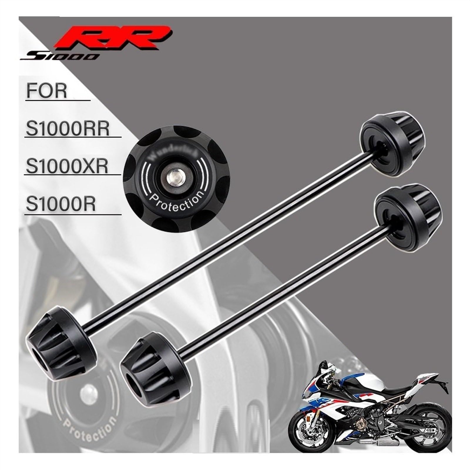 Sturzpads Für Vorder- Und Hinterachse Moto-Radschutz Für BMW S1000RR S1000R S1000XR 2019 2014 2022 F900R F900XR 2020 2022