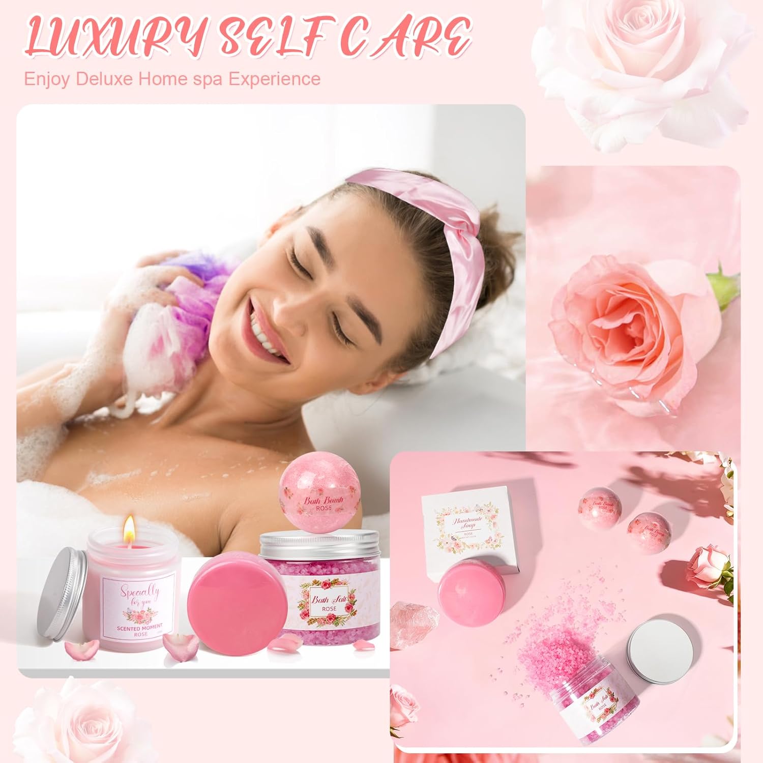 Valentines Day Gifts for Her -12 Pcs Birthday Gifts for Women Mom Her Best Friend Sister Grandma, Self Care Gift Get well Relaxing Spa Thank you Sympathy Gift Basket Set - Image 8