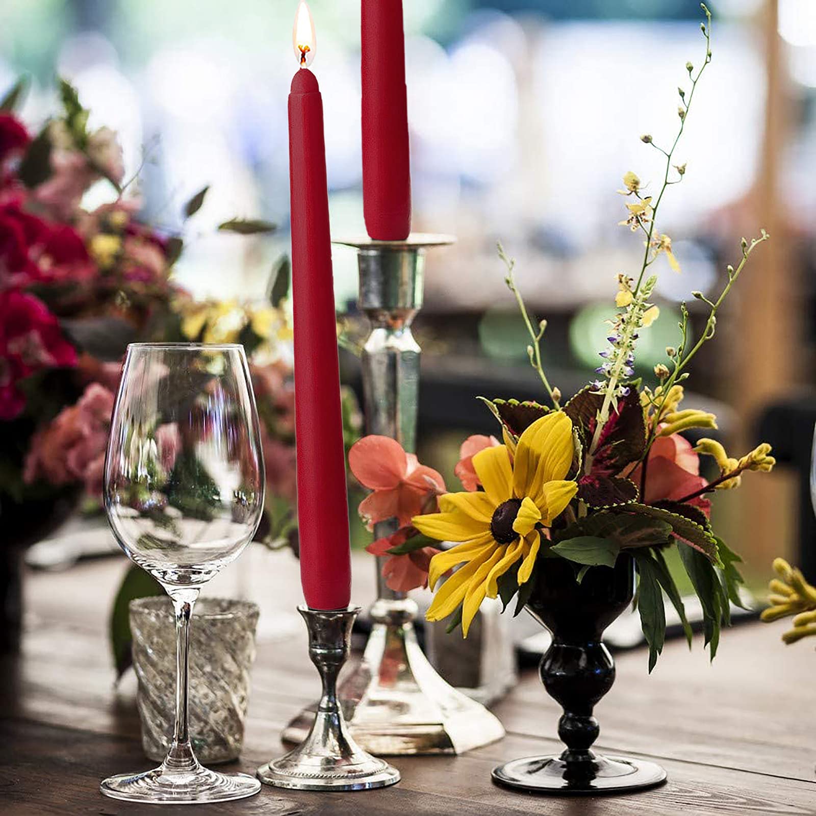 Candele Coniche 10 Pollici - Senza Profumo E Antigoccia - Set Da 14 Pezzi - Cera Paraffina - Foto 14