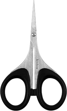 Kershaw Skeeter 3 Precision Fine Tip Scissors, Black, Stainless Steel Blades, Multi-Purpose Scissors for Fly Tying and Trimming, for Cutting Deer Hair, Wire and Tinsel