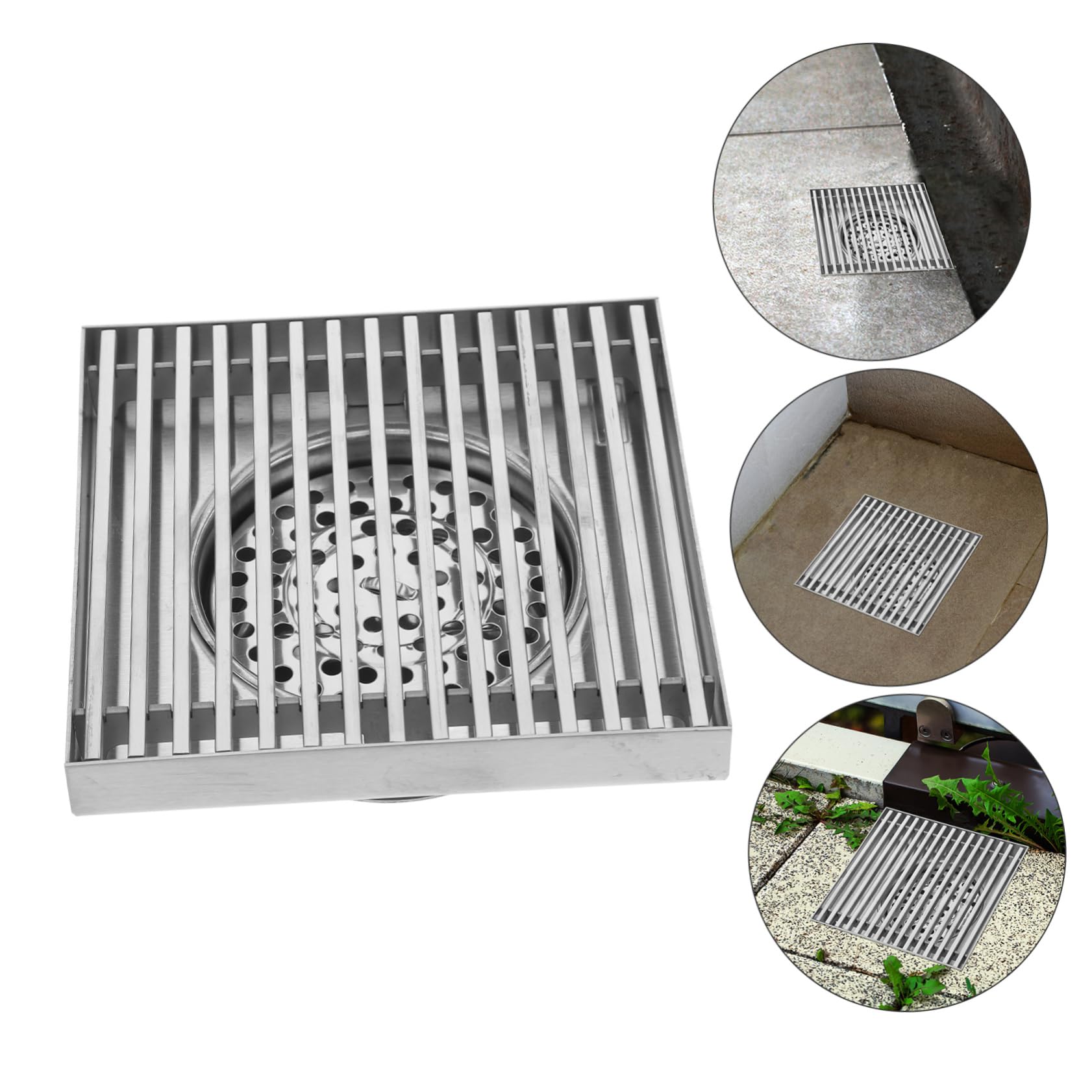 Rejilla de Desagüe de Acero Inoxidable para Patio Exterior
