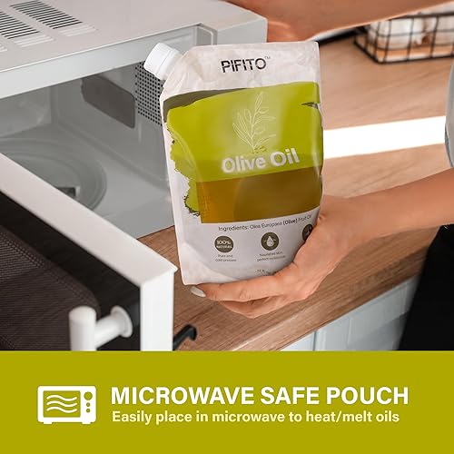 Miniatura 4 de Muestra de aceites para hacer jabón, aceite de coco, aceite de palma, aceite de oliva (32 onzas cada uno)  Aceite portador 100% puro y natural de