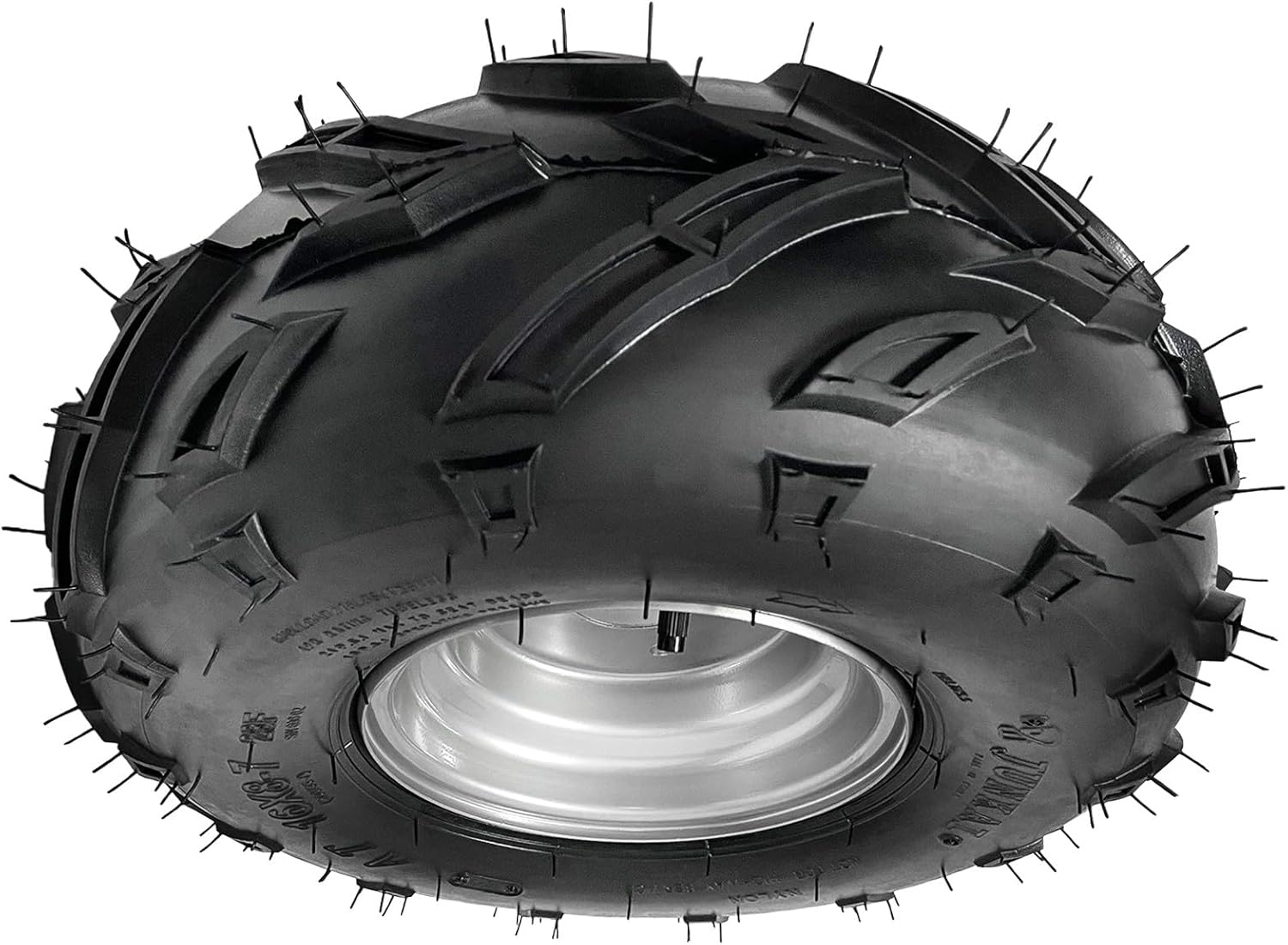 TDPRO 2PCS ATV Go Kart Tires and Rims Tubeless 16X8-7 Inch Front or Rear Tires with Rims + Left Right Steering Spindle Knuckle + Wheel Hub 3 Stud for Go Kart Buggy ATV Mini-bikes Quad Bike