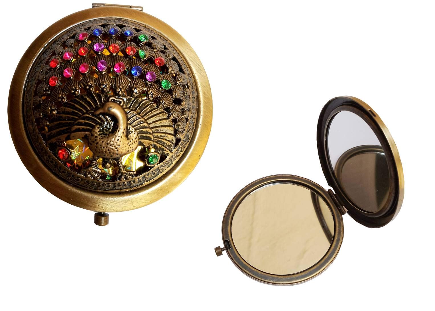 Purpledip Vanity Mirror 'Vintage Beauty': Royal Design Makeup Accessory, Multicolor (12018)-image-7
