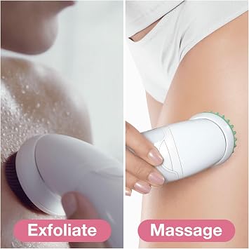 Braun Silk-épil 9-in-1 Hair Removal & Beauty Set, Waterproof, White/Pink, Includes Facial Epilator, Lady Shaver, Trimmer, Exfoliator, Cleansing Brush
