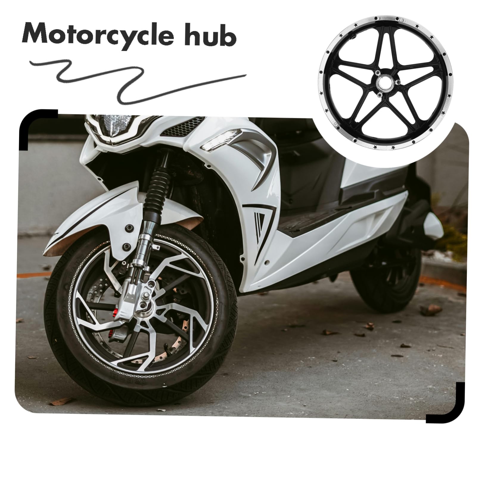 Didiseaon Reemplazo De Rueda Trasera Minimoto 47/49cc 2.50-10 Robusta Aleación De Aluminio