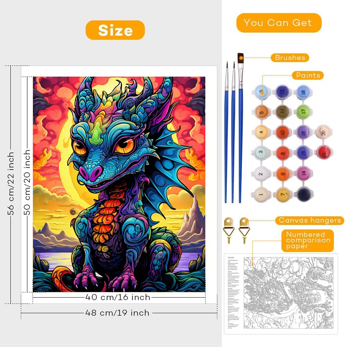 BEAYIOU Kit Pittura Ad Olio Numerata Per Adulti – Ragazza Gotica – Tela 30,5x40,6 Cm Con Colori Acrilici E Pennelli – Fai Da Te Per Decorazione Casa