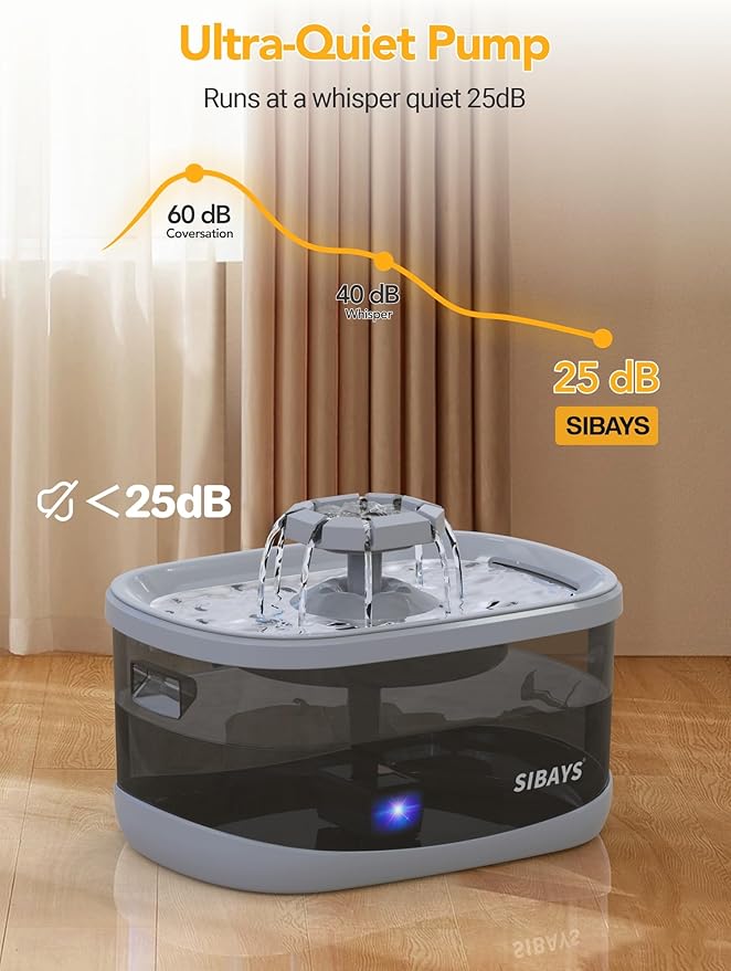 Fuente de Agua para Perros SIBAYS 9.5L, Automática y Silenciosa miniatura 4