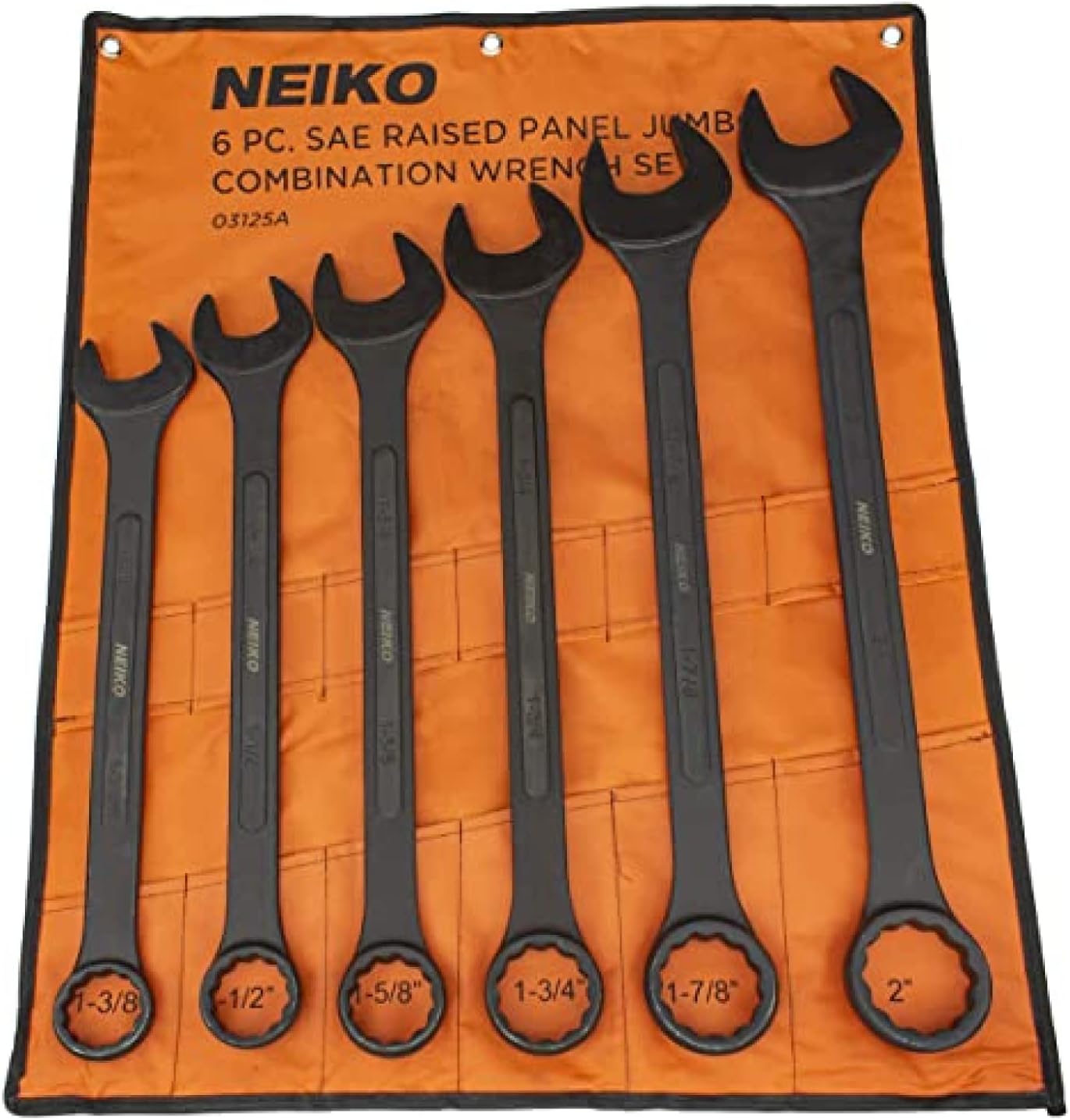 Neiko 03125A Heavy Duty Wrench Set 6 Piece SAE 12Pt Combination