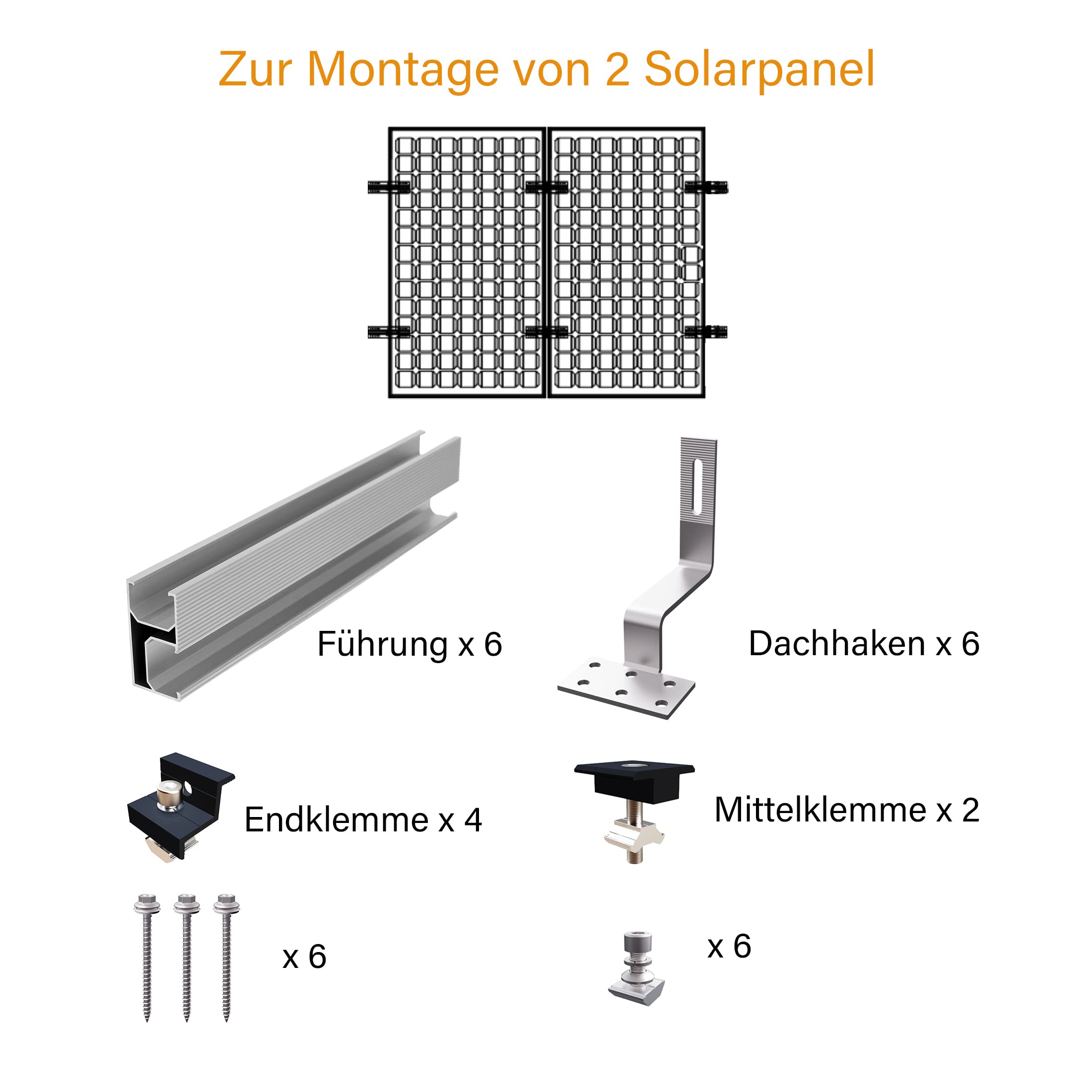 TEOV PV Mounting Set Tile Roof Glass Tile Roof Mounting Solar Module Bracket With 30 Cm Photovoltaic Mounting Rail And Roof Hook, Solar Panel Bracket - View #4