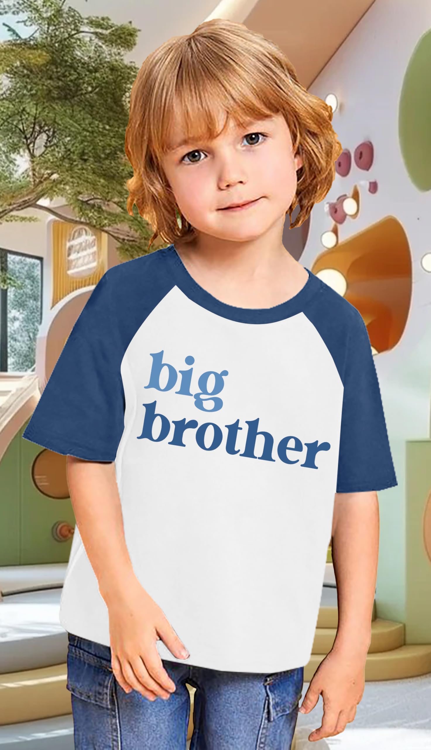 QAUN Big Brother Tshirt for Toddler Boy Reglan Short Sleeve Big Bro Announcement Summer Tee Tops - 5