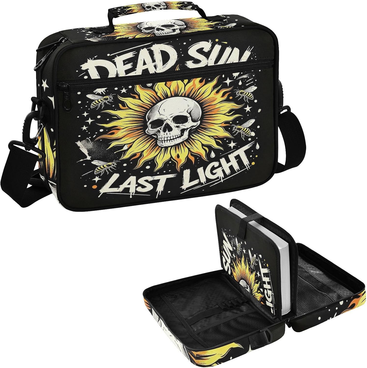 Bible Cover Case Funny Sunflower Skull Printed