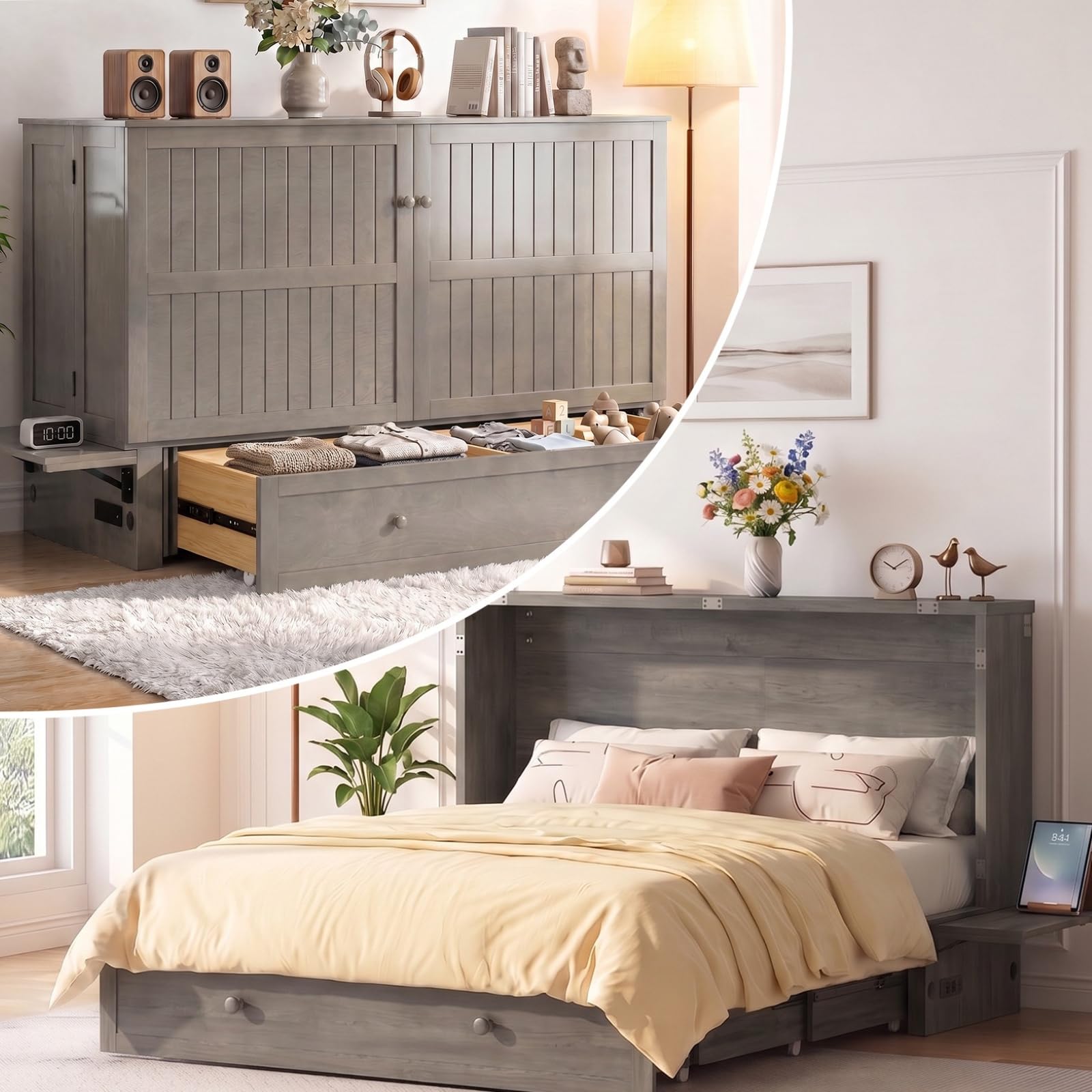 Mjkone Queen Murphy Bed