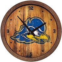 Vista 283 de The Fan-Brand NCAA Oklahoma Sooners: Faux Barrel Top Wall Clock Sports Team Bar Sign Décor - Home Man Cave, Party Decoration - Made On Demand