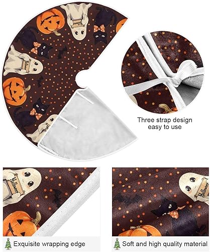 Miniatura 9 de Falda de árbol de Navidad, muñeco de nieve, copo de nieve, decoración de árbol de Navidad, falda de árbol de arpillera, pequeña para árbol de 4