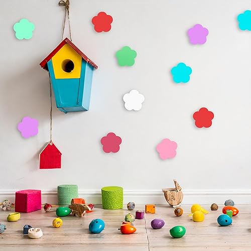 Miniatura 6 de 120 recortes de flores de margaritas de colores surtidos para decoración de aula, proyectos de manualidades para niños, tablón de anuncios para