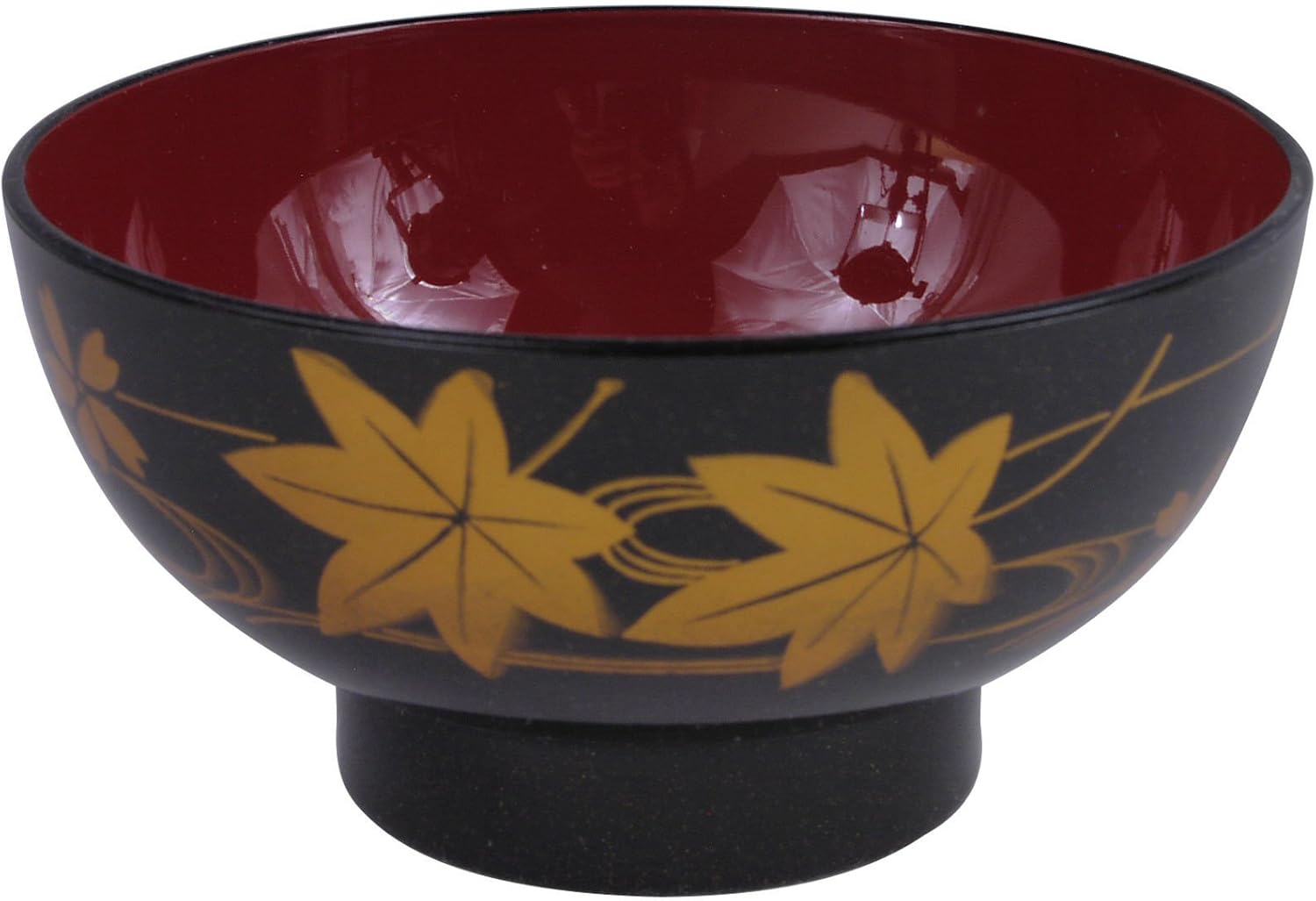 2 PCS. Japanese 4.5" Diameter Lacquer Miso Soup Rice Bowl