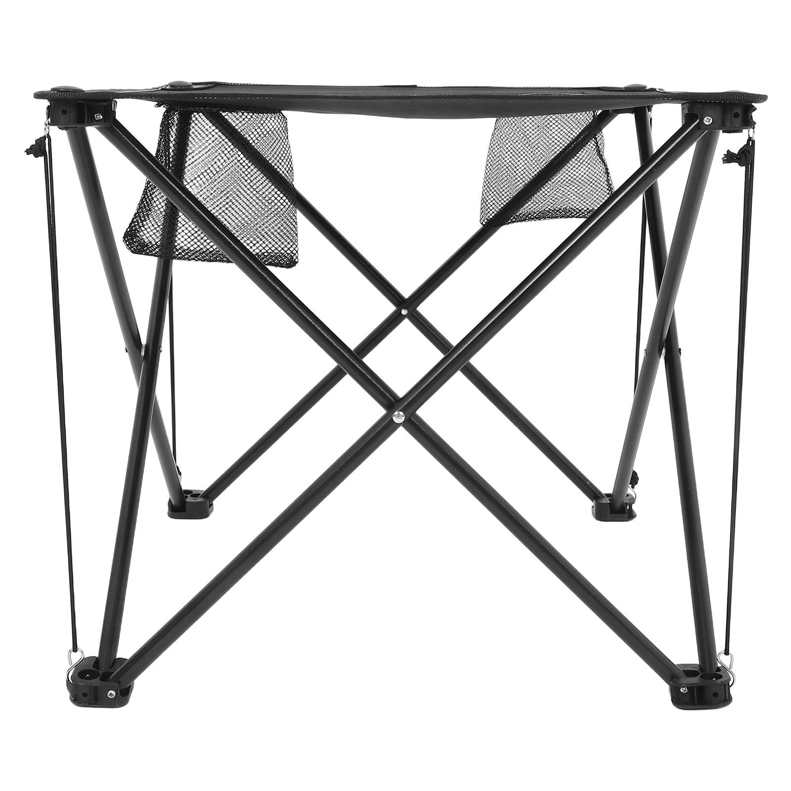 Table de pique-nique pliante noire en tissu oxford robuste avec capacité de charge élevée