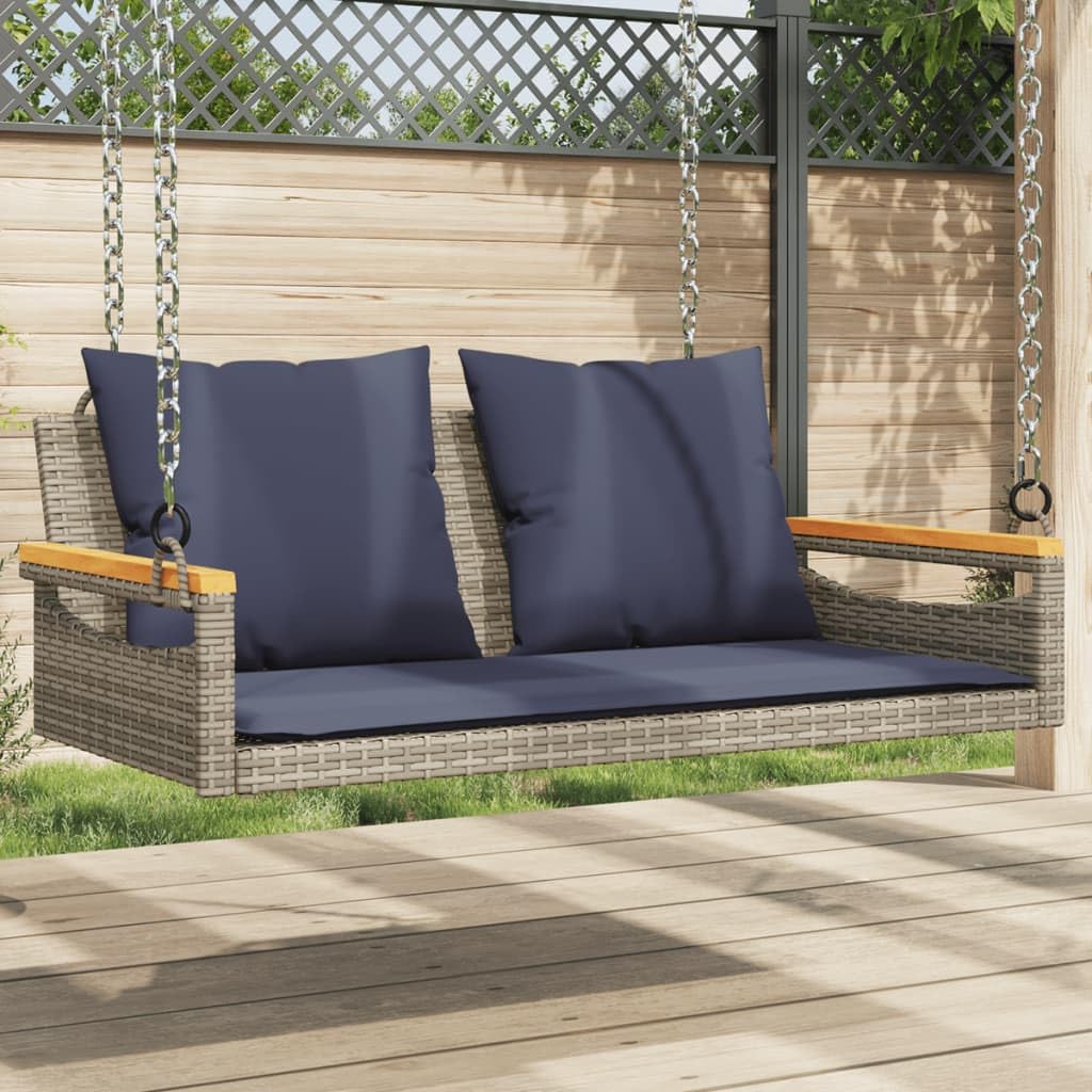 Modern Patio Swing Bench with Cushion, Porch Swing Chair Bench Without Hanging Chains for Outdoors, Courtyard, Garden, 42.9"x24.4"x15.7",-342