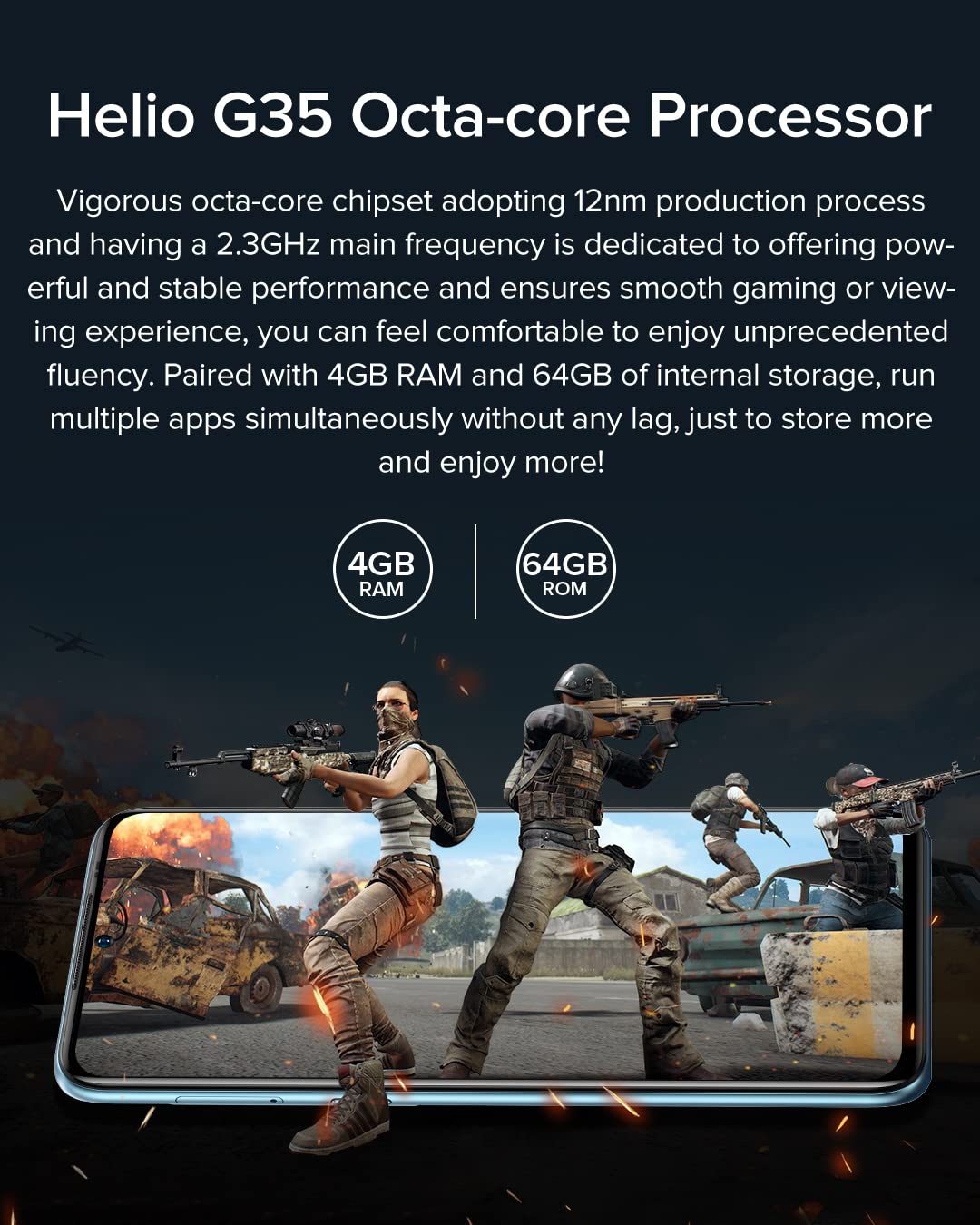 Ulefone Odblokowany telefon komórkowy Note 13P, kamera tylna 20 MP, aparat przedni 16 MP, G35 2,3 GHz 4GB+64GB, smartfon Dual SIM 4G, 6,5-calowy ekran FHD+, gniazdo na 3 karty, Android 11, NFC czarny