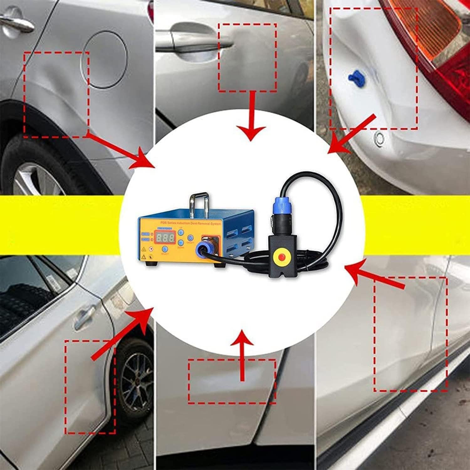 Generico Kit per la Riparazione di ammaccature sulla carrozzeria, Kit estrattore di ammaccature, Kit per la rimozione della grandine, Strumento di Riparazione, Strumento di Secondo restauro, Strument