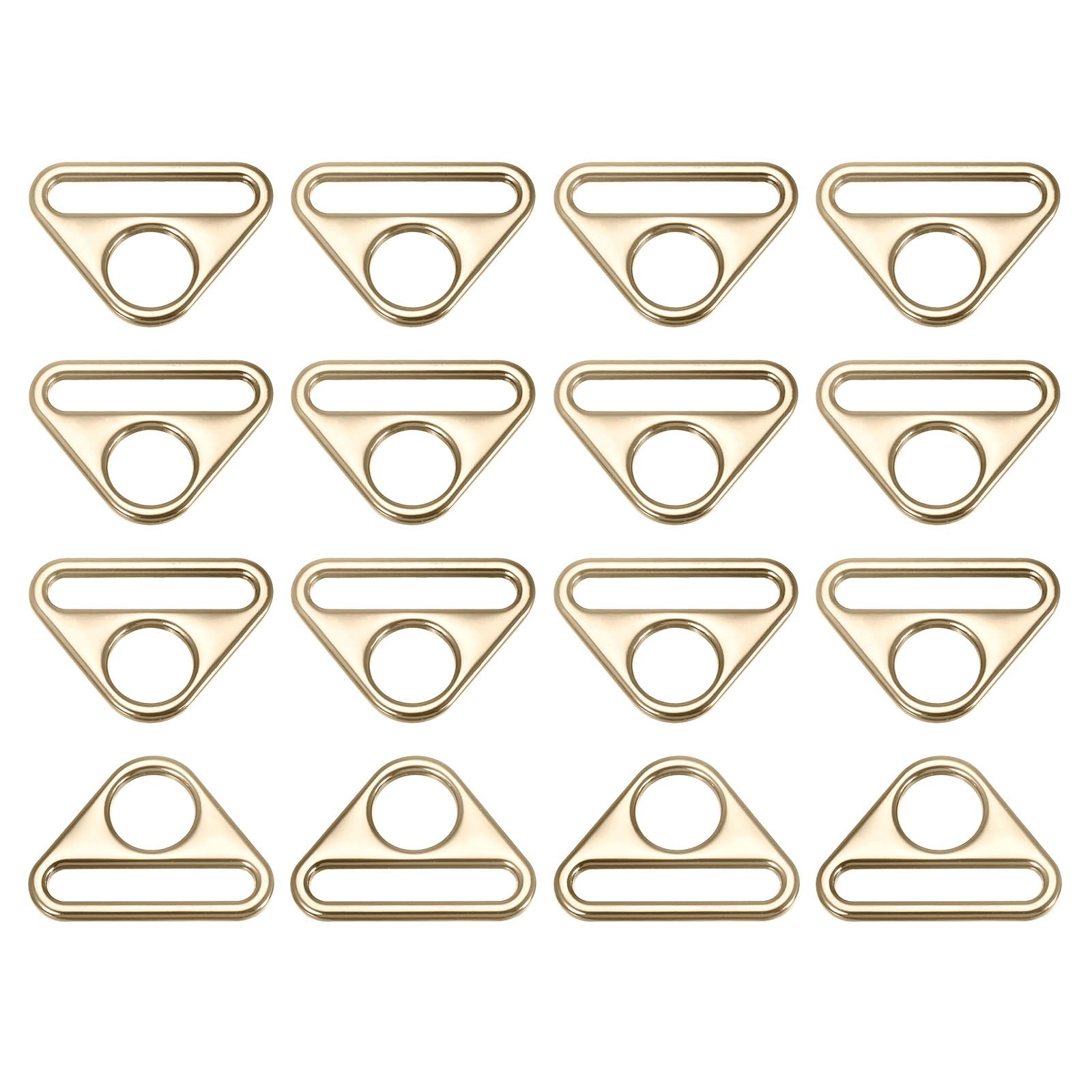 uxcell Triangle Buckle Adjuster, Triangle D Rings Adjuster Triangle with bar Swivel Clip for Webbing Bag