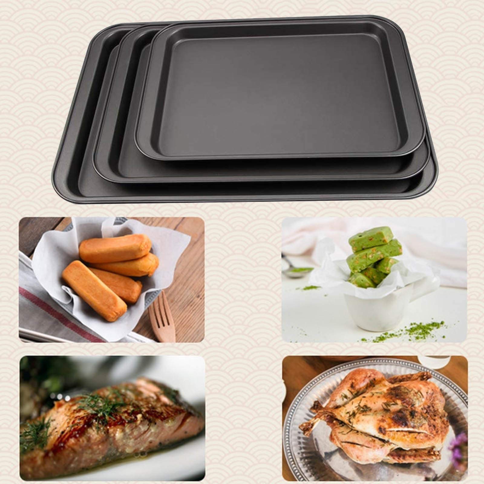 Plateau de Cuisson en Acier au Carbone Antiadhésif 9 Pcs pour Gâteau Épaissi en Forme de Four