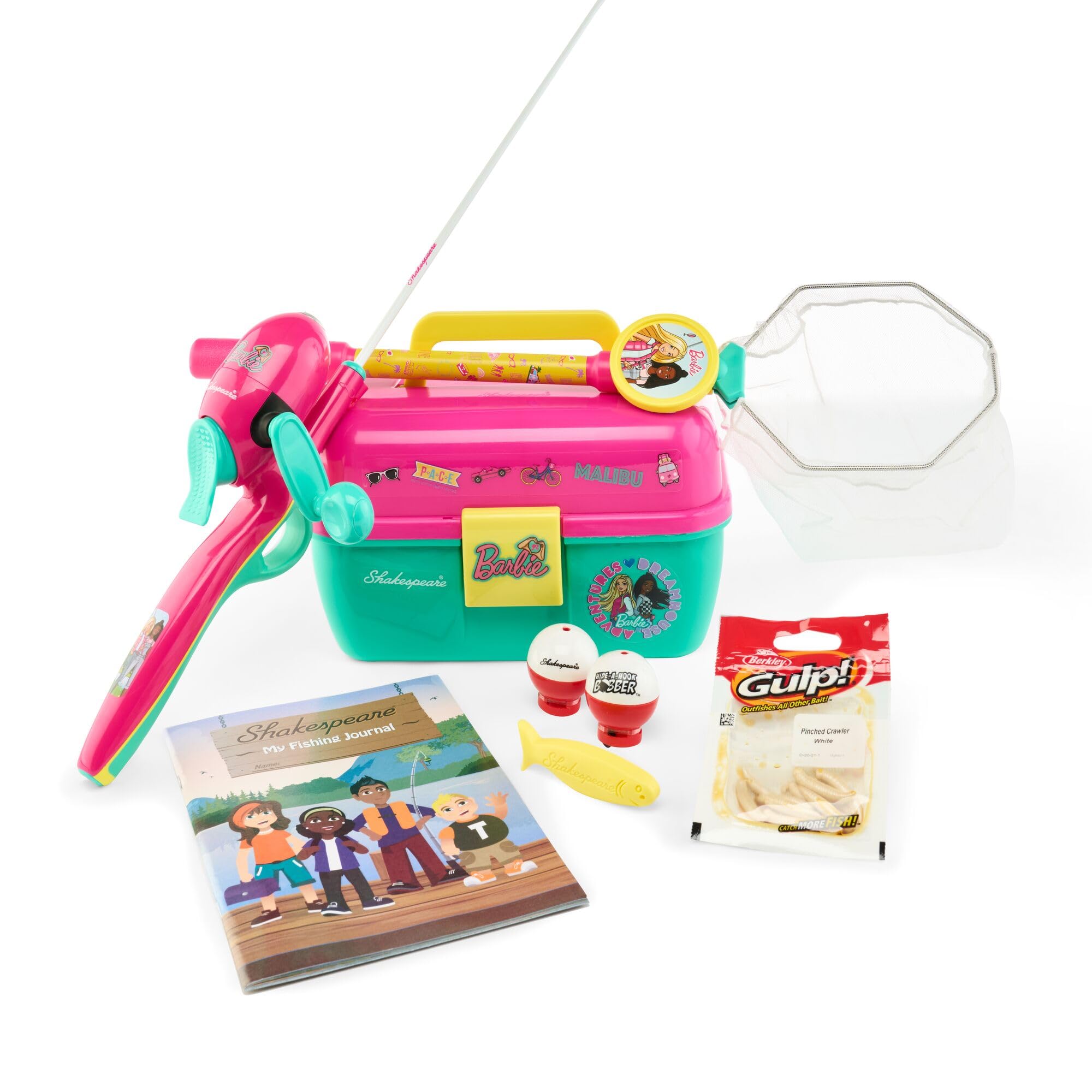 Shakespeare Mattel Kids Fishing Starter Kit Rod & Reel Combo - Barbie