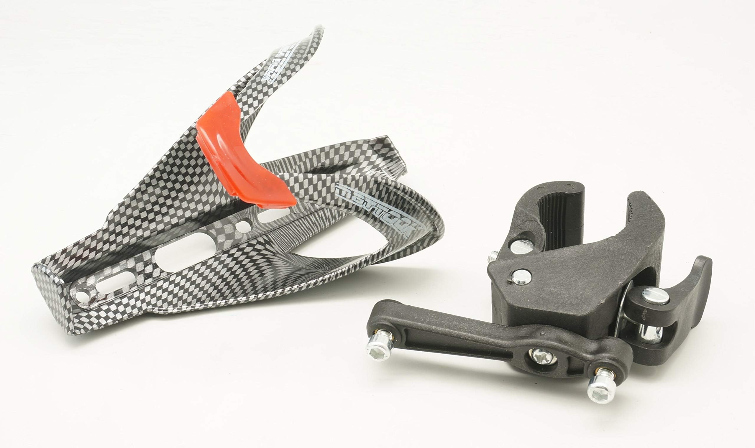 Gadget Career Carbon Fiber Patterned Bottle Cage and Mount for Bicycles