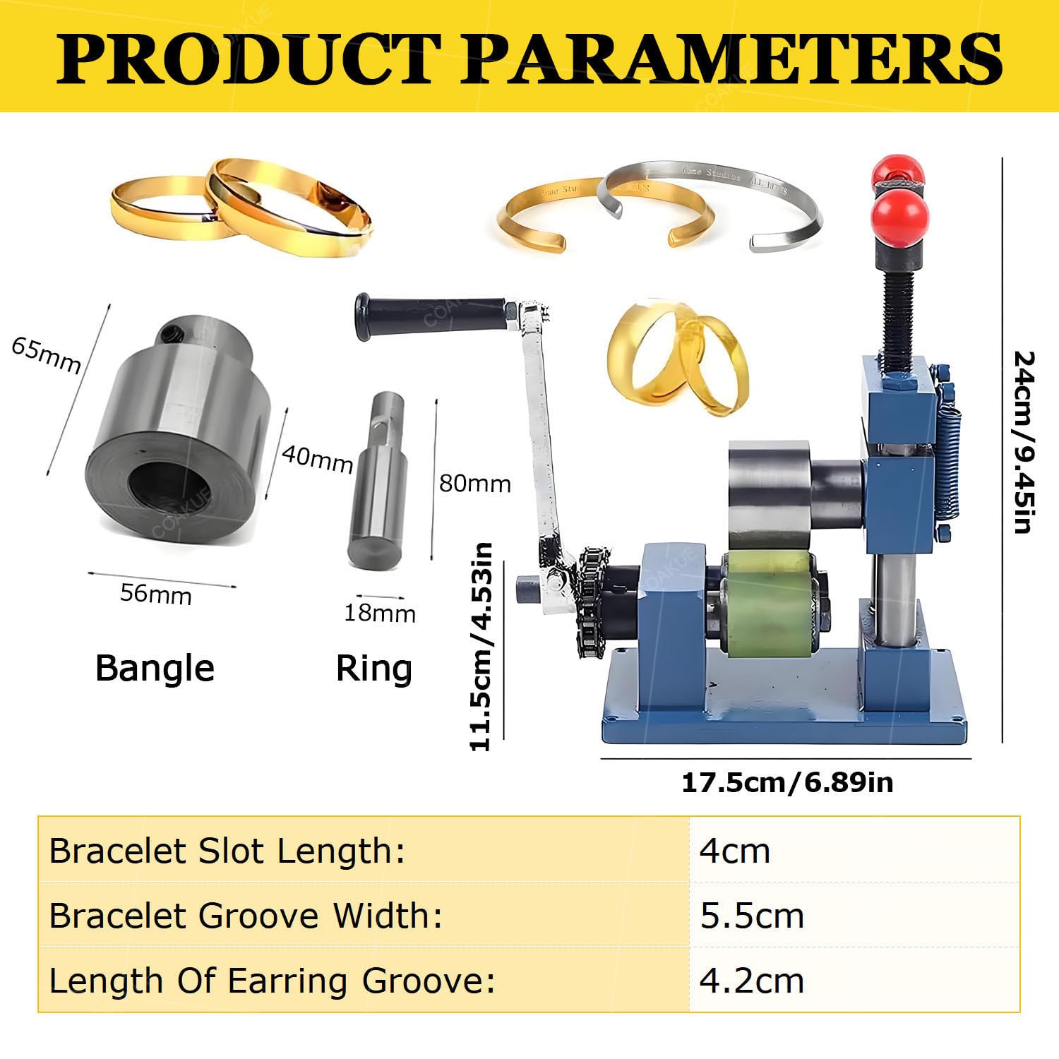 Handgekröpfte Ringbiegemaschine für Schmuckherstellung, Armbandpresse, Biegewerkzeug, Löffelring-Set und Armbandrollen