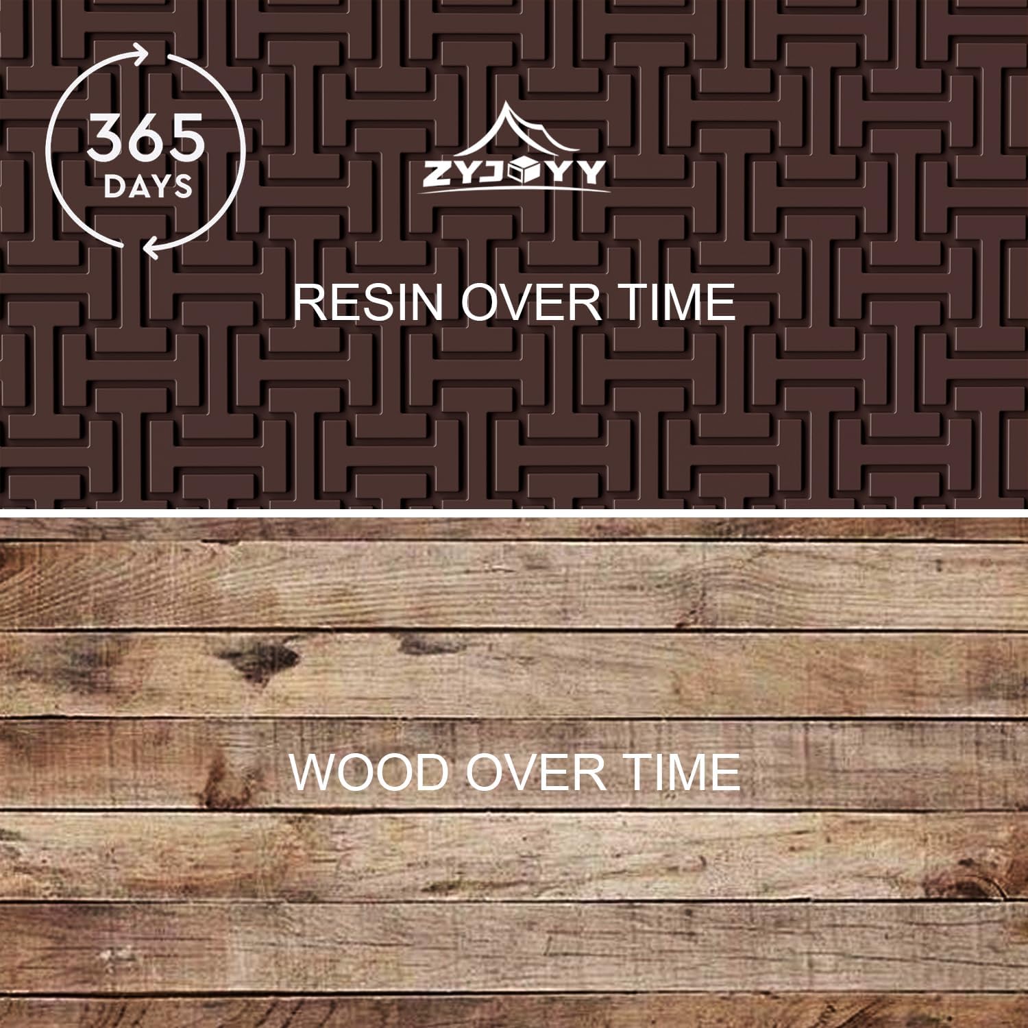 ZYJOYY 90 Gallon Resin Deck Box, Weatherproof Outdoor Storage Box for Patio, Garden, Pool, and Yard, Lockable Waterproof Bin for Tools, Cushions, and Accessories, Brown - Image 7