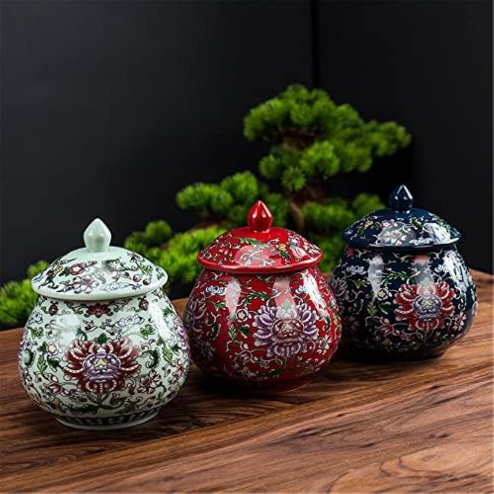 Barattoli in Ceramica di Latta per Il tè, Barattolo per Il tè, Barattoli per la conservazione in Stile Cinese, Piccoli barattoli di Zenzero Contenitore
