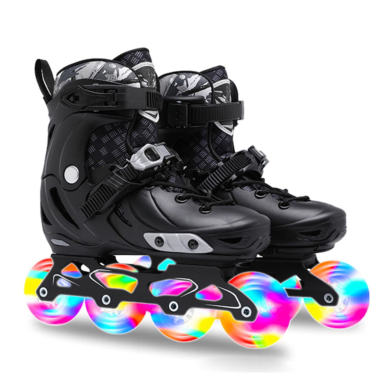 Patins À Roues Alignées Réglables avec Roues Lumineuses pour Enfants Et Adultes pour Filles Et Garçons, Hommes Et Femmes, Tailles 30-33/34-37/38-41