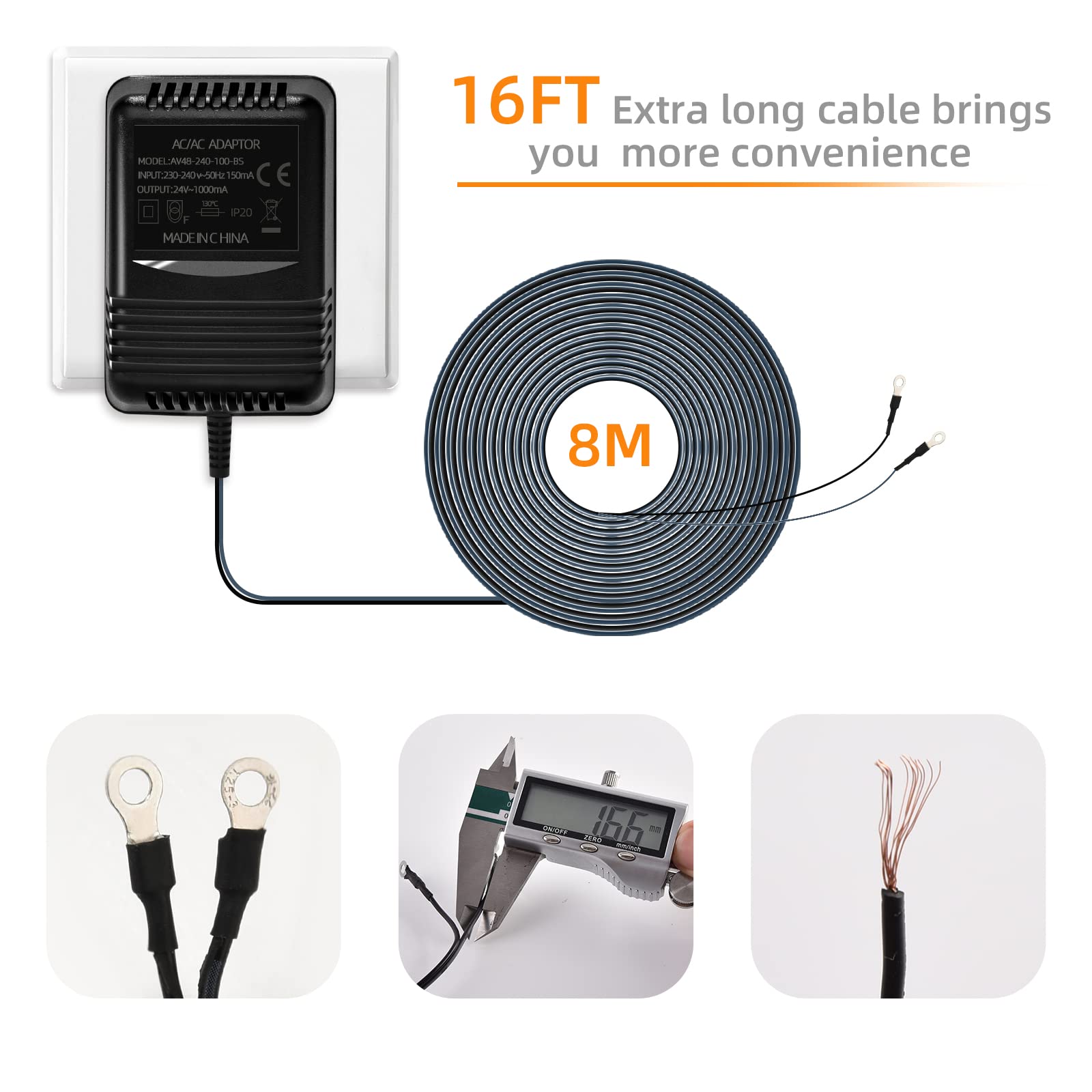 Buy 824vac AC 1000mAh Wired Transformer for Ring Hardwired Doorbell