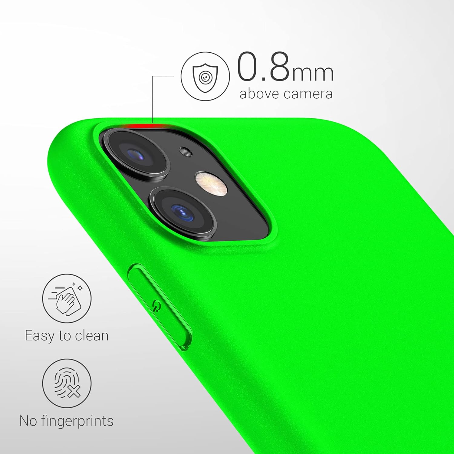 kwmobile Case Compatible with Apple iPhone 11 Case - Soft Slim Protective TPU Silicone Cover - Neon Green 4 712j7J1rfIS. AC SL1500