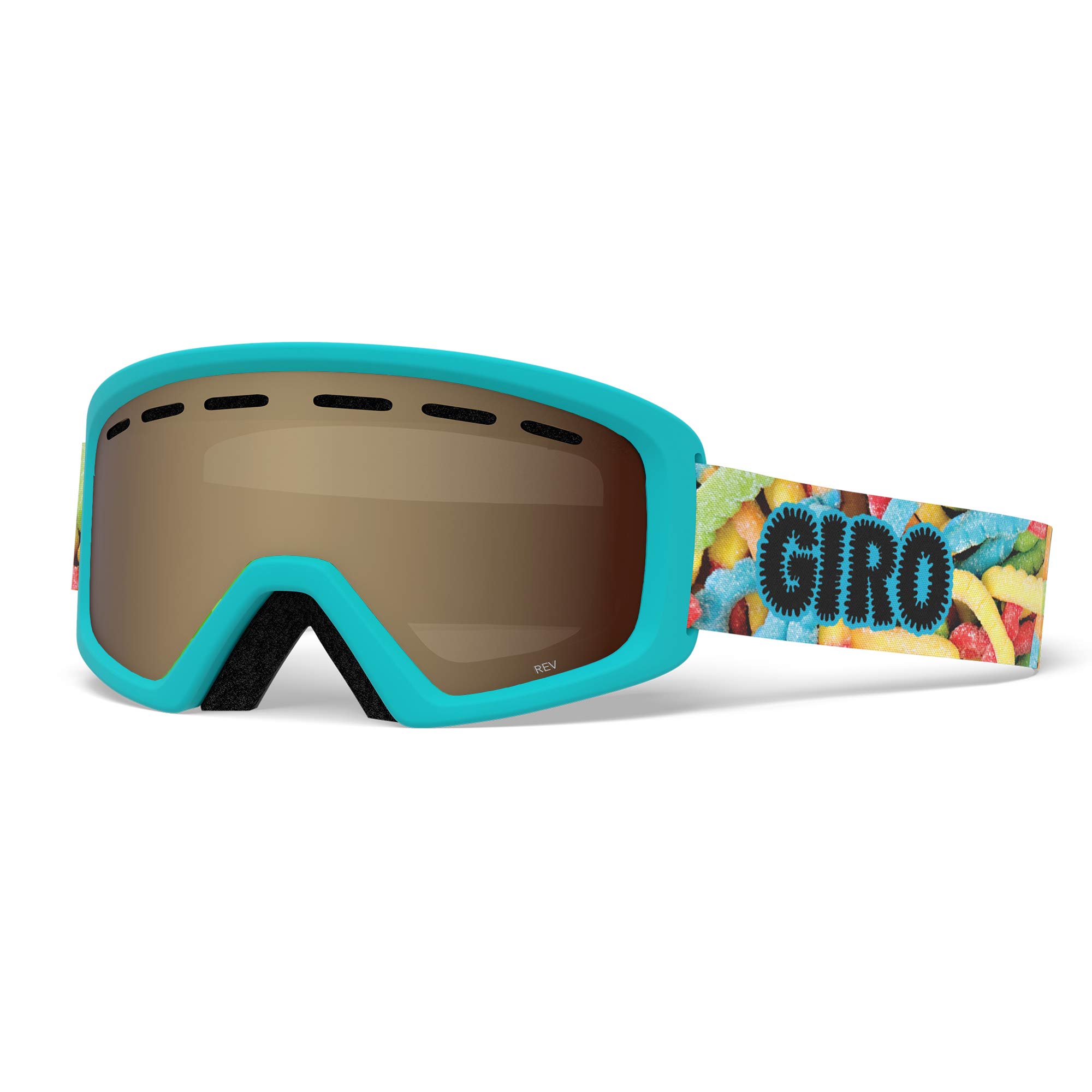 Giro Rev Youth Snow Goggles - Sweet Tooth Strap with Amber Rose Lens (2020)