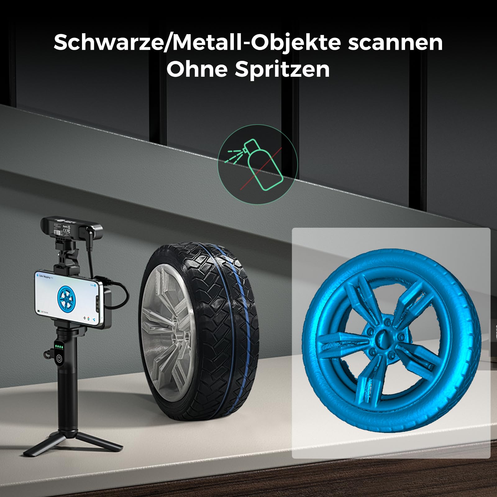 Creality Skaner 3D CR-Scan Ferret Pro do druku 3D, skaner ręczny z bezprzewodowym skanowaniem i śledzeniem zapobiegającym wstrząsom, ulepszenie do szybkiego skanowania pełnokolorowego, dokładność 0,1