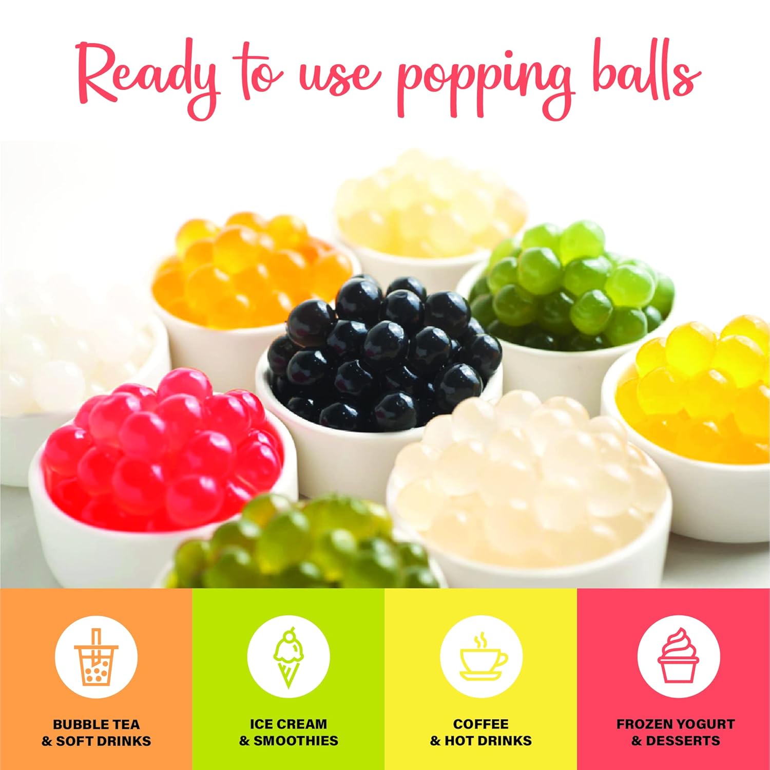 Buy Fanale Popping Boba Pearls for Bubble Tea Bursting Boba Pearls
