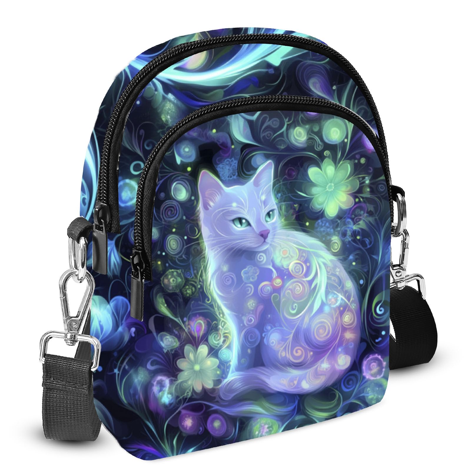 sagacitrix Cat Crossbody Purse for Women Casual Cell Phone Bag Waterproof Shoulder Bags Travel