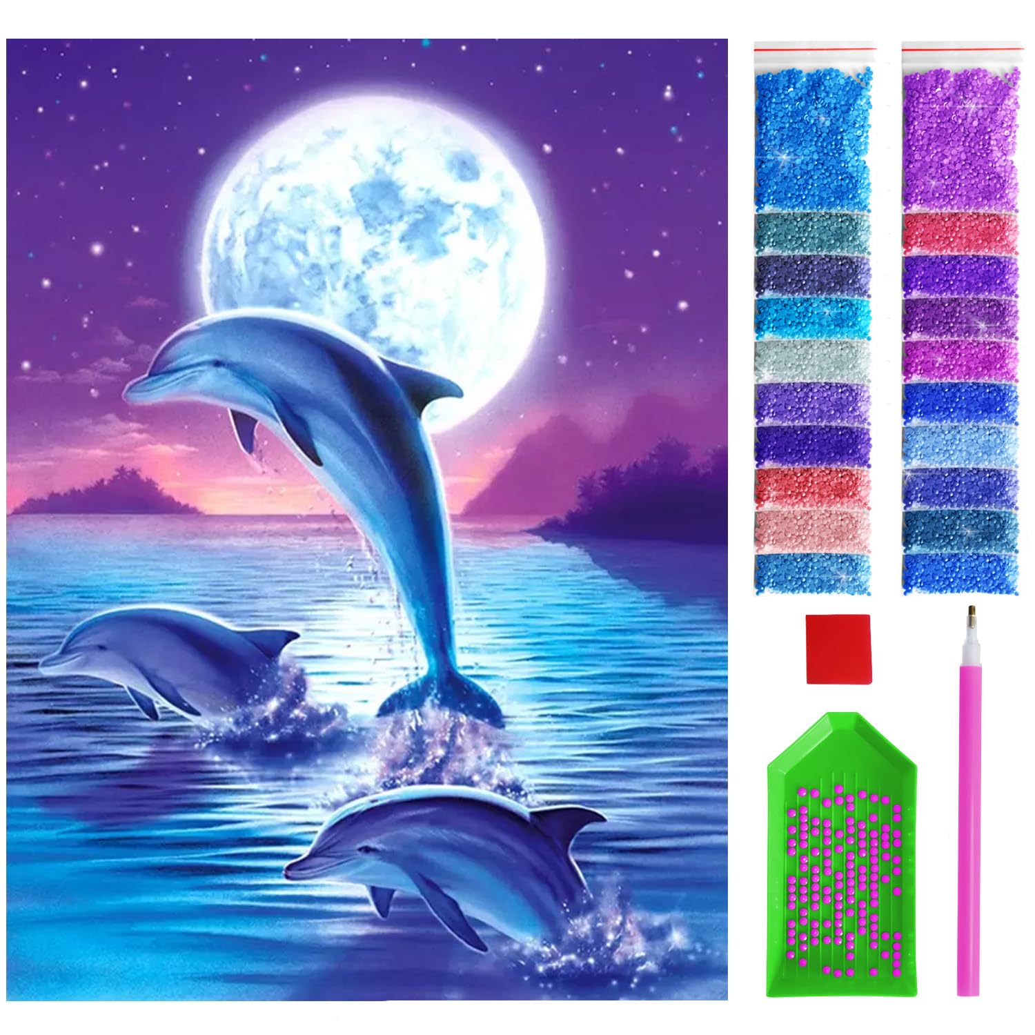 Diamond Painting 45x60 Cm – DIY Mit 5D Diamanten, Motiv F0-70, Perfekt Zum Entspannen & Dekorieren