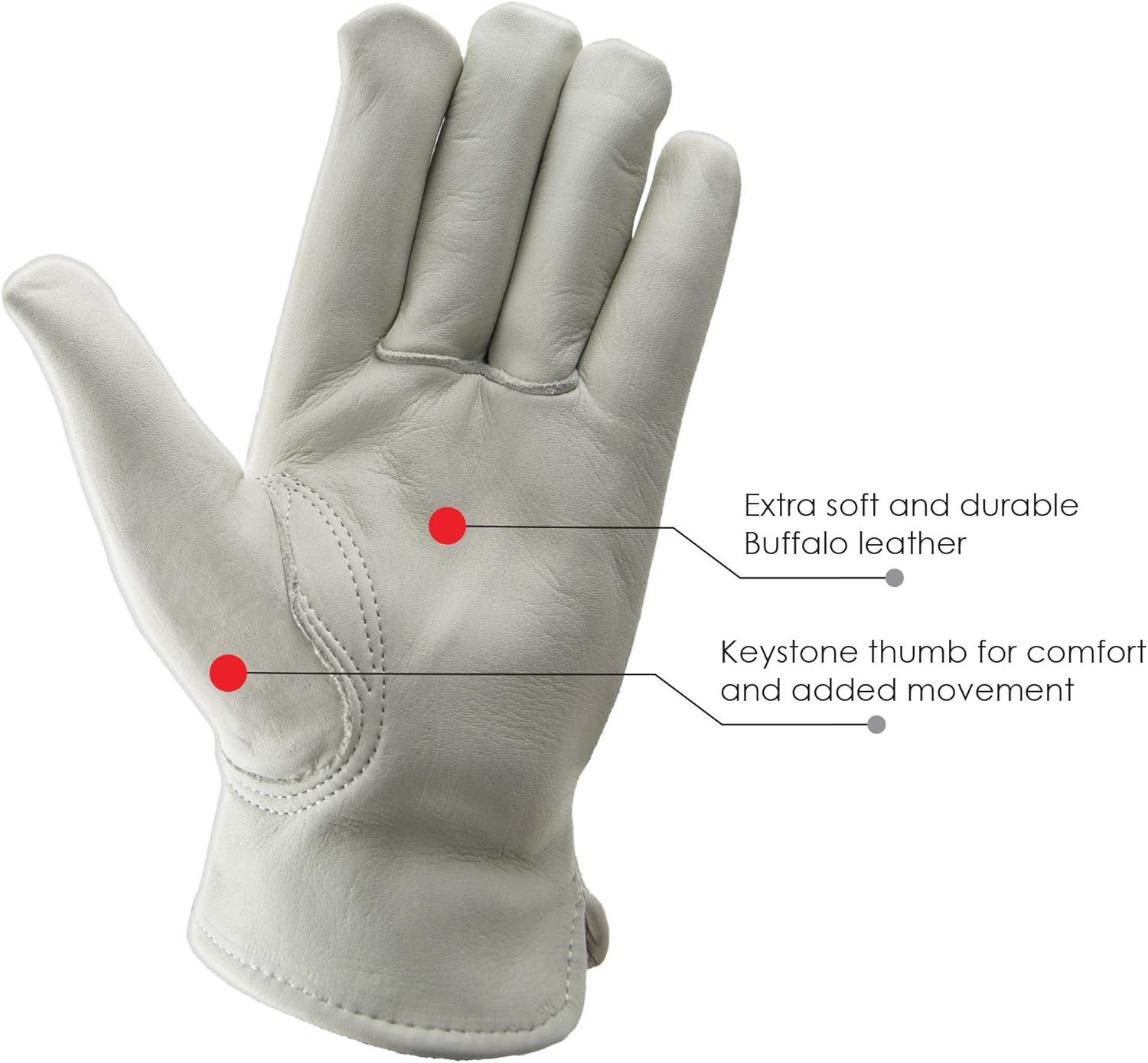 41 Buffalo Grain 3M Thinsulate Lined Glove, Palomino