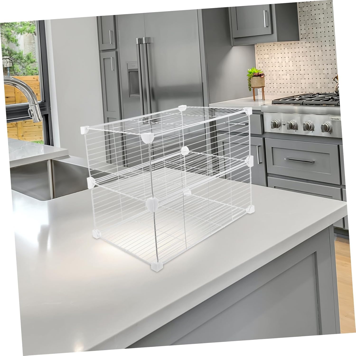 36layer Multi-layer Fridge Storage Divider Food Safety Wire Shelf Organizer for Refrigerator Maximize Space with Layout and Long-lasting Design for Kitchen Organization